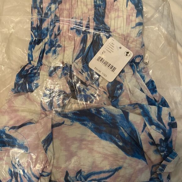 NWT Free People High Rise The Way Home Short Smocked Waistband Printed SZ Small - Picture 9 of 15